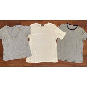 Brandy Melville / John Galt bundle of 3 tops t-shirts white striped One Size